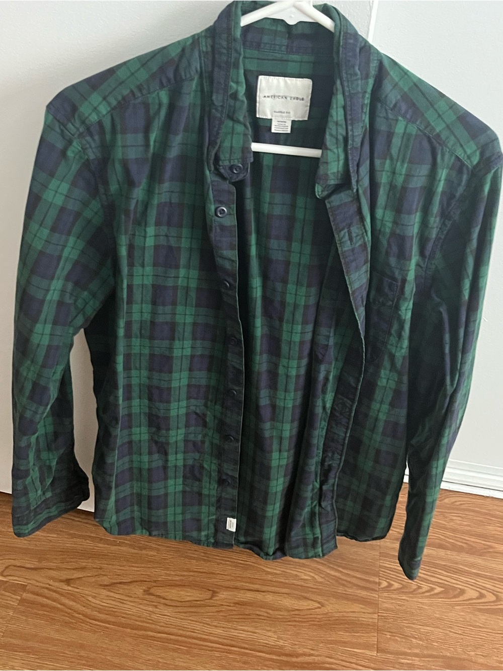 American eagle green plaid flannel